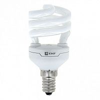 Лампа энергосберегающая HSI-полуспираль 15W 2700K E14 12000h  Simple |  код. HSI-T2-15-827-E14 |  EKF